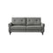 SOFA ESTACIONARIO DE TRES ASIENTOS EN TELA COLOR GRIS