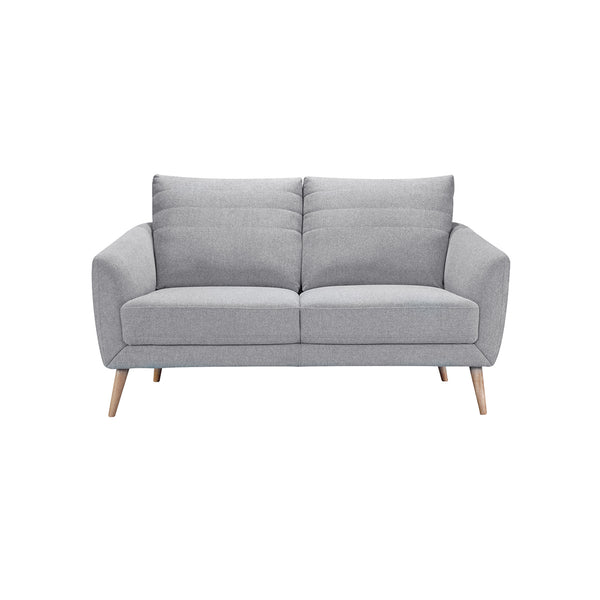 SOFA ESTACIONARIO DE 2 ASIENTOS EN TELA COLOR GRIS