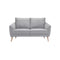 SOFA ESTACIONARIO DE 2 ASIENTOS EN TELA COLOR GRIS