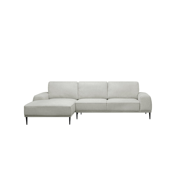 SOFA SECCIONAL ESTACIONARIO EN TELA CREMA