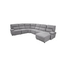 SOFA SECCIONAL RECLINABLE ELECTRICO EN TELA GRIS 6PCS