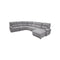 SOFA SECCIONAL RECLINABLE ELECTRICO EN TELA GRIS 6PCS
