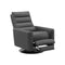BUTACA RECLINABLE GIRATORIA MANUAL ESTILO PIEL COLOR GRIS