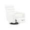 BUTACA RECLINABLE GIRATORIA MANUAL ESTILO PIEL COLOR BLANCO