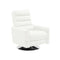 BUTACA RECLINABLE GIRATORIA MANUAL ESTILO PIEL COLOR BLANCO