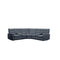 SOFA SECCIONAL RECLINABLE MANUAL EN TELA AZUL