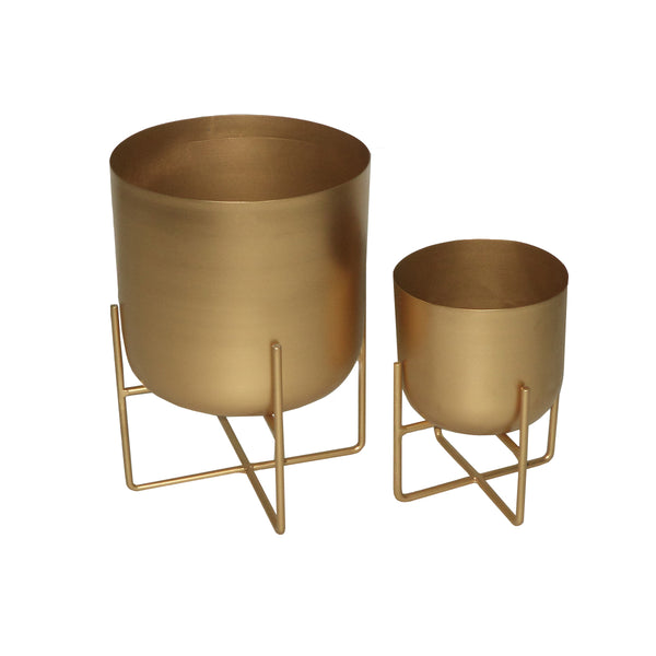 PLANTER WITH STAND S/2 NESTING