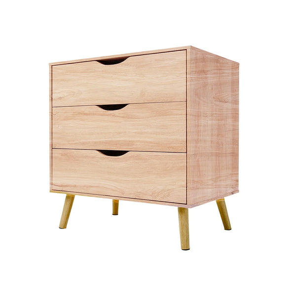 MESA DE NOCHE ACABADO EN MADERA NATURAL