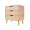 MESA DE NOCHE ACABADO EN MADERA NATURAL