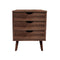 MESA DE NOCHE ACABADO EN MADERA MARRON