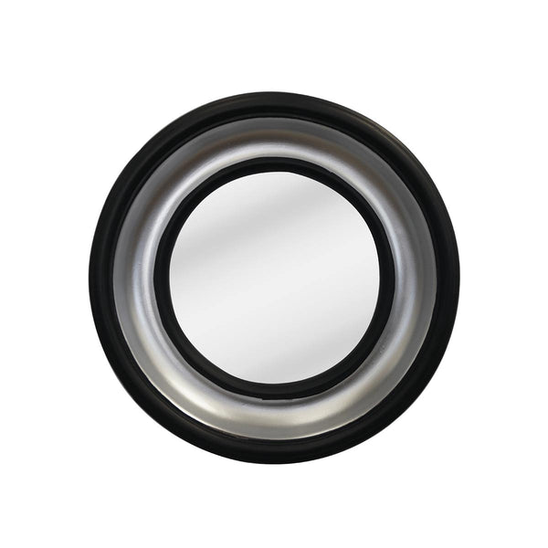 SILVER BLACK FRAME WITH CONVEX MIRROR