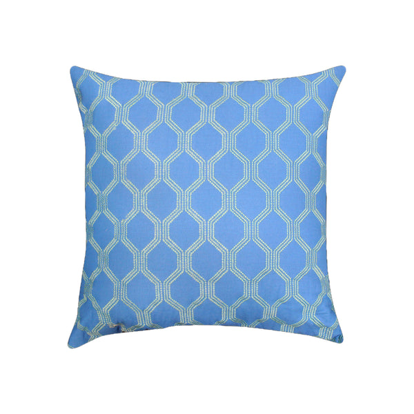 CUHSION QUILTED CROSS BLUE