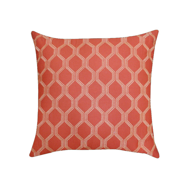 CUSHION QUILTED CROSS ORANGE