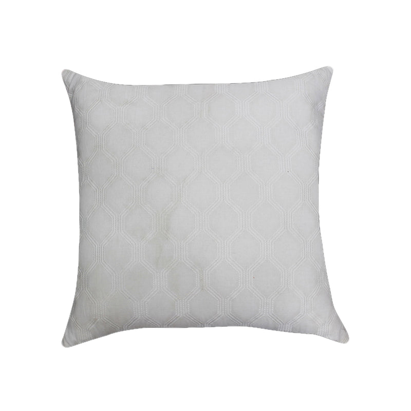 CUSHION QUILTED CROSS WHITE