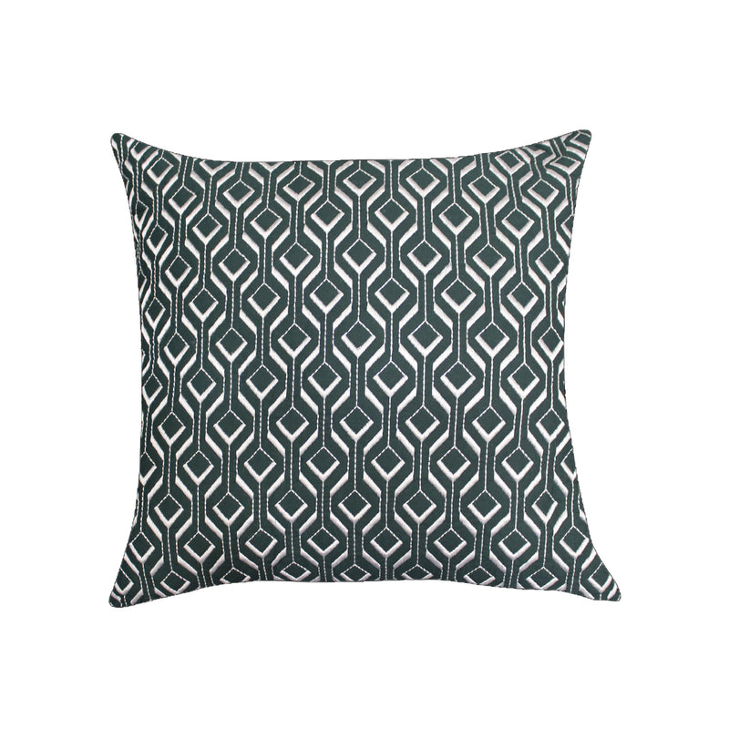 CUSHION QUILTED THREADS GREEN 45X45