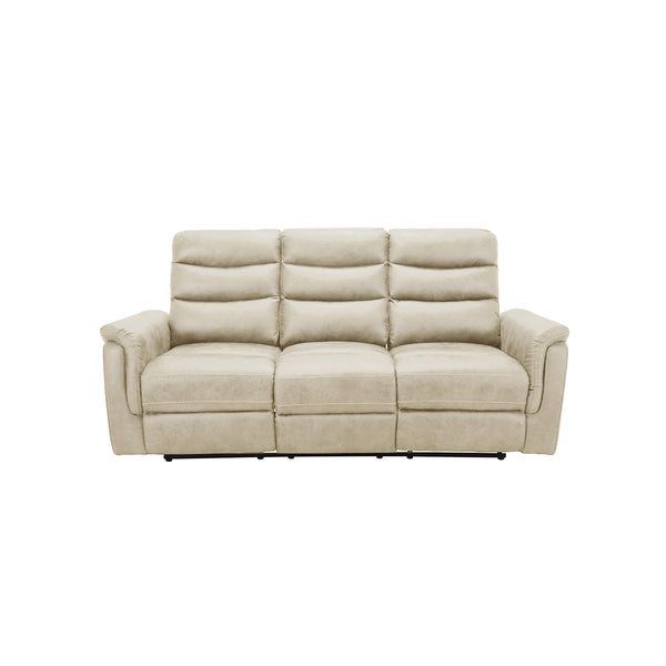 SOFA RECLINABLE  CON SISTEMA ELECTRICO DE 3 ASIENTOS EN TELA COLOR CREMA