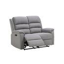 SOFA RECLINABLE SISTEMA MANUAL  DE 2 ASIENTOS EN TELA COLOR GRIS
