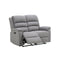 SOFA RECLINABLE SISTEMA MANUAL  DE 2 ASIENTOS EN TELA COLOR GRIS