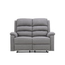 SOFA RECLINABLE SISTEMA MANUAL  DE 2 ASIENTOS EN TELA COLOR GRIS