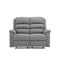 SOFA RECLINABLE SISTEMA MANUAL  DE 2 ASIENTOS EN TELA COLOR GRIS