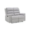 SOFA RECLINABLE MANUAL DE 2 ASIENTOS EN TELA COLOR GRIS