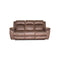 SOFA RECLINABLE MANUAL DE 3 ASIENTOS EN TELA MARRON
