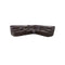 SOFA SECCIONAL RECLINABLE ELECTRICO EN PIEL SINTETICA MARRON