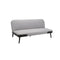 SOFA CAMA EN TELA CREMA Y PATAS NEGRAS
