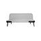 SOFA CAMA EN TELA CREMA Y PATAS NEGRAS