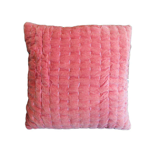 COTTON VELVET HAND QUILTED CUSHION 50X50