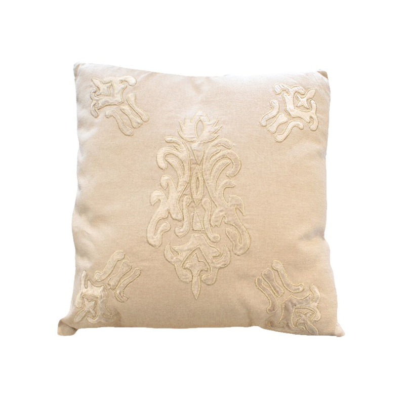 VISCOSE VELVET APPLIQUE WORK CUSHION