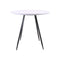 MESA DE CENTRO CON TOPE BLANCO Y BASE NEGRA