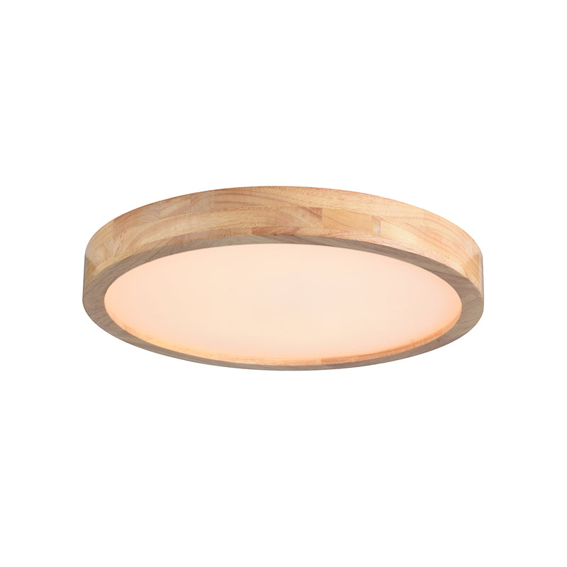 LAMPARA DE TECHO COLOR MADERA Y BLANCO