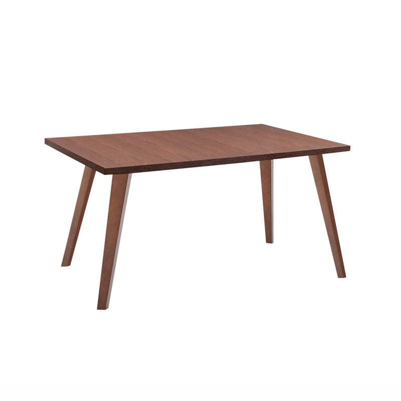 MESA DE COMEDOR RECTANGULAR EN ACABADO DE MADERA MARRON