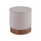 OTOMAN EN TELA GRIS 22616-16 Y BASE EN ACABADO DE MADERA