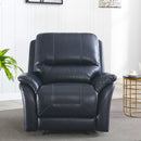 BUTACA RECLINABLE MANUAL NEW REGGIO EN PIEL SINTETICA AZUL