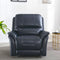BUTACA RECLINABLE MANUAL NEW REGGIO EN PIEL SINTETICA AZUL