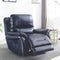 BUTACA RECLINABLE MANUAL NEW REGGIO EN PIEL SINTETICA AZUL