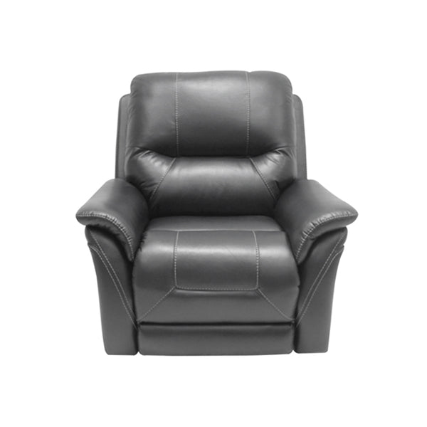 BUTACA RECLINABLE MANUAL NEW REGGIO EN PIEL SINTETICA GRIS