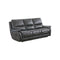 SOFA RECLINABLE MANUAL NEW REGGIO DE 3 ASIENTOS EN PIEL SINTETICA GRIS