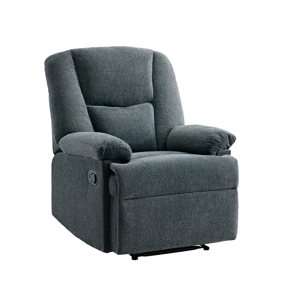 BUTACA RECLINABLE MANUAL EN TELA AZUL
