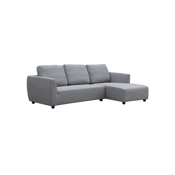 SOFA SECCIONAL DERECHO EN TELA GRIS