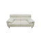 SOFA ESTACIONARIO DE 2 ASIENTOS EN TELA BEIGE Y PATAS NEGRAS