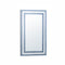 WALL MIRROR-PLAIN CLEAR MIRROR, BLUE GRAY BEVELLED MIRROR SQUARES, BLACK PAINTED MDF BACK 900*1500*4