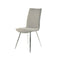 SILLA DE COMEDOR EN TELA GRIS Y PATAS PLATEADAS